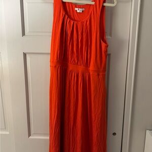 Boden Orange Midi Dress